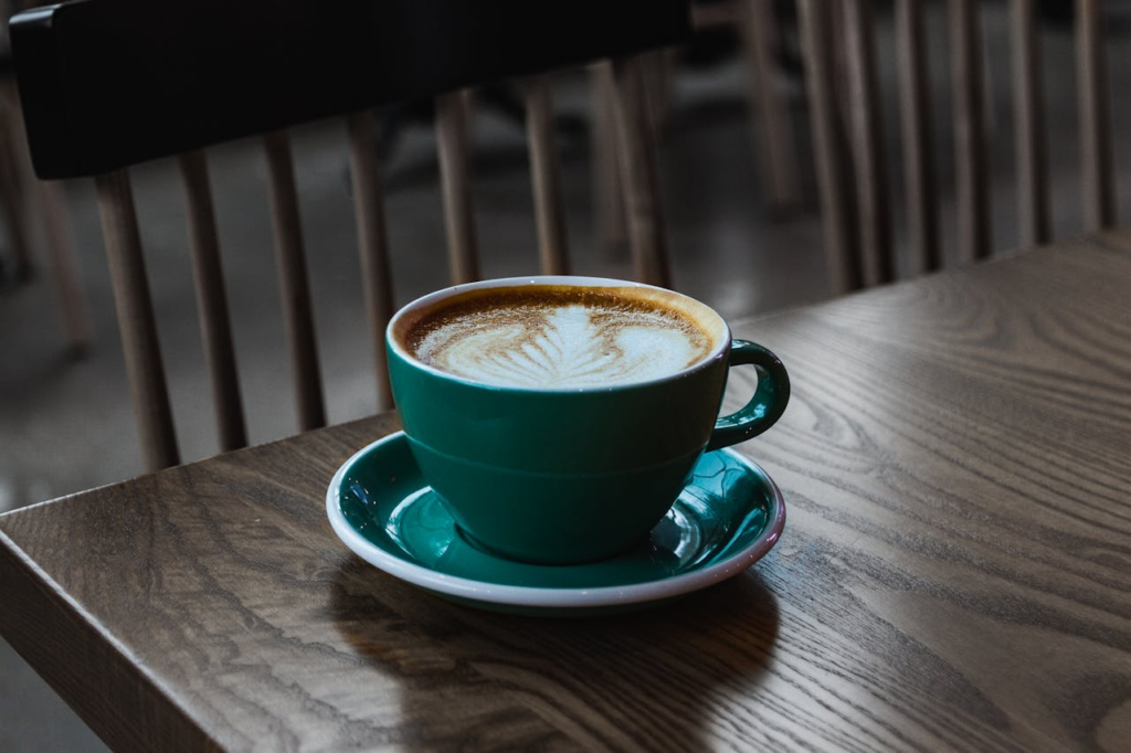 Barista latte in a Houston coffee shop